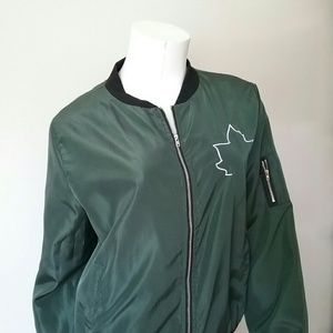 Jackets & Coats - Army Green Nylon Bomber Jacket Jackets & Coats - Army Green Nylon Bomber Jacket